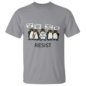 Penguins Resist T Shirt Nihilist Penguin Anti-Government Meme TS14 Sport Gray Print Your Wear