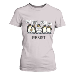 Penguins Resist T Shirt For Women Nihilist Penguin Anti-Government Meme TS14 Ice Gray Print Your Wear