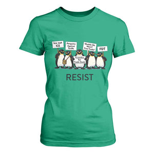 Penguins Resist T Shirt For Women Nihilist Penguin Anti-Government Meme TS14 Irish Green Print Your Wear
