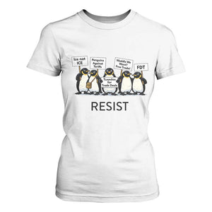 Penguins Resist T Shirt For Women Nihilist Penguin Anti-Government Meme TS14 White Print Your Wear