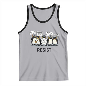 Penguins Resist Tank Top Nihilist Penguin Anti-Government Meme TS14 Athletic Heather Black Print Your Wear