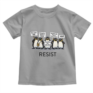 Penguins Resist Toddler T Shirt Nihilist Penguin Anti-Government Meme TS14 Sport Gray Print Your Wear