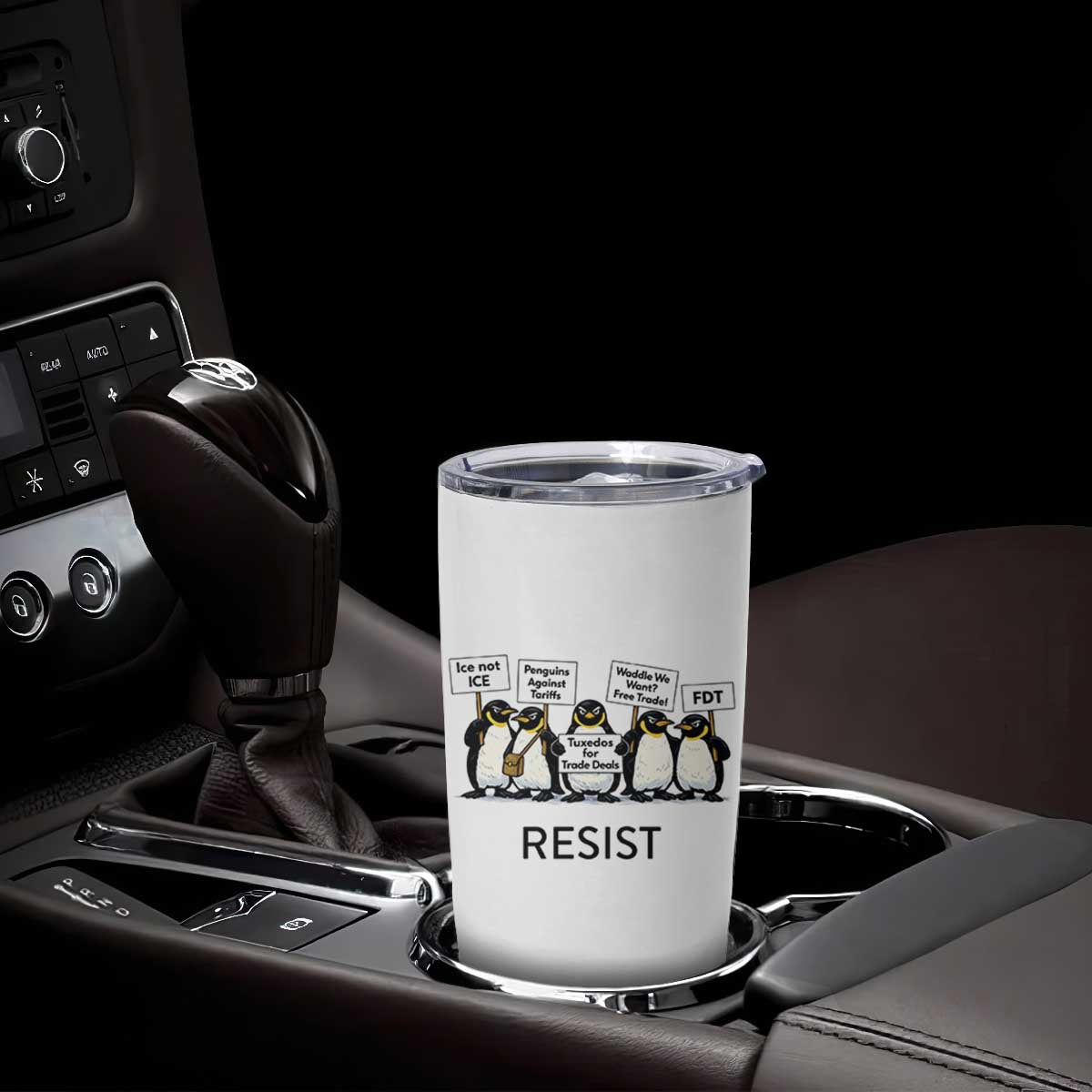 Penguins Resist Tumbler Cup Nihilist Penguin Anti-Government Meme TS14 Print Your Wear