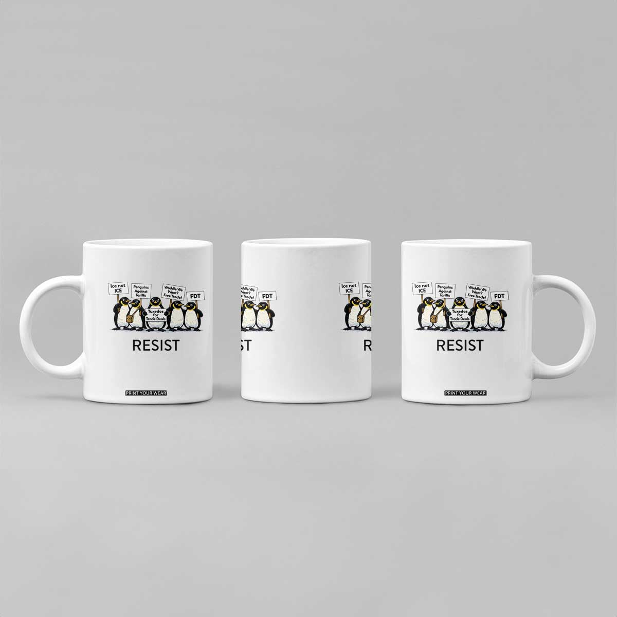 Penguins Resist Coffee Mug Nihilist Penguin Anti-Government Meme TS14 Print Your Wear