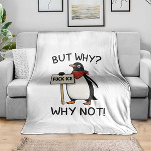 Fck ICE Throw Blanket Nihilist Penguin Anti-Government Meme TS14 Print Your Wear
