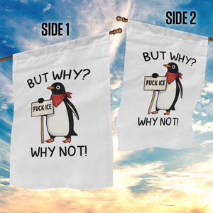 Fck ICE Garden Flag Nihilist Penguin Anti-Government Meme TS14 Print Your Wear