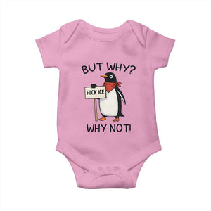 Fck ICE Baby Onesie Nihilist Penguin Anti-Government Meme TS14 Light Pink Print Your Wear