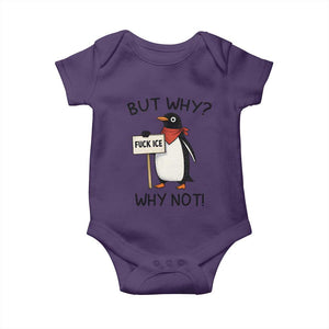 Fck ICE Baby Onesie Nihilist Penguin Anti-Government Meme TS14 Purple Print Your Wear