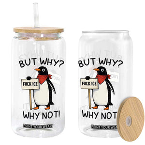 Fck ICE Glass Can Nihilist Penguin Anti-Government Meme TS14 Print Your Wear