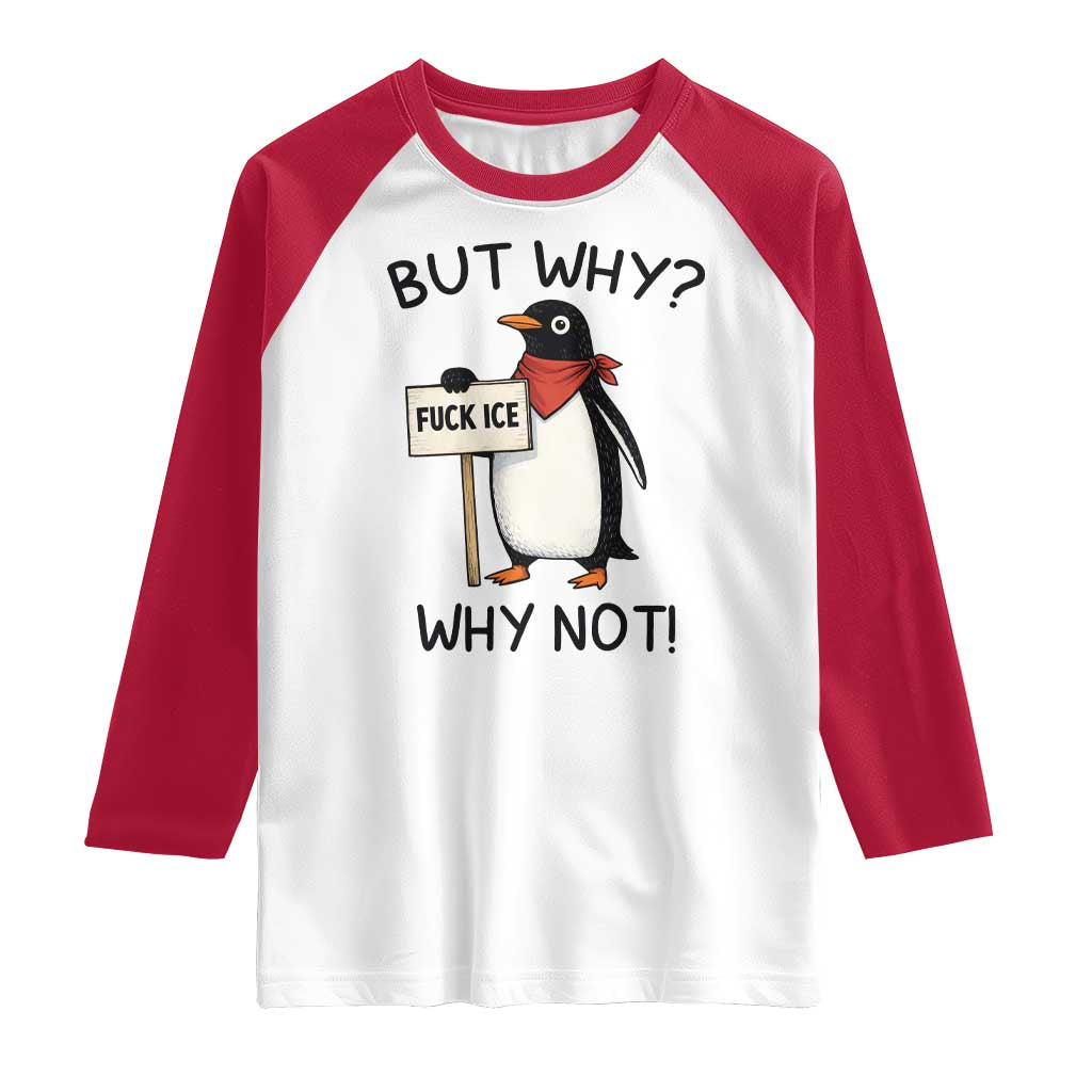 Fck ICE Raglan Shirt Nihilist Penguin Anti-Government Meme TS14 White Red Print Your Wear