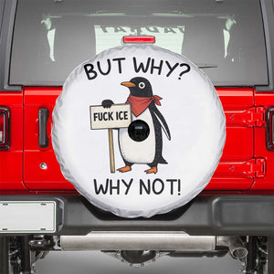 Fck ICE Spare Tire Cover Nihilist Penguin Anti-Government Meme TS14 White Print Your Wear