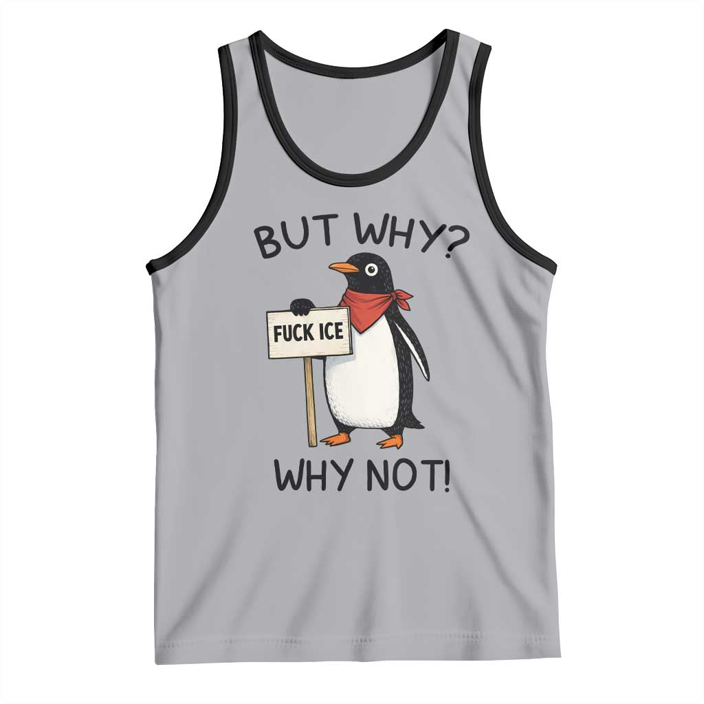 Fck ICE Tank Top Nihilist Penguin Anti-Government Meme TS14 Athletic Heather Black Print Your Wear