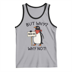 Fck ICE Tank Top Nihilist Penguin Anti-Government Meme TS14 Athletic Heather Black Print Your Wear
