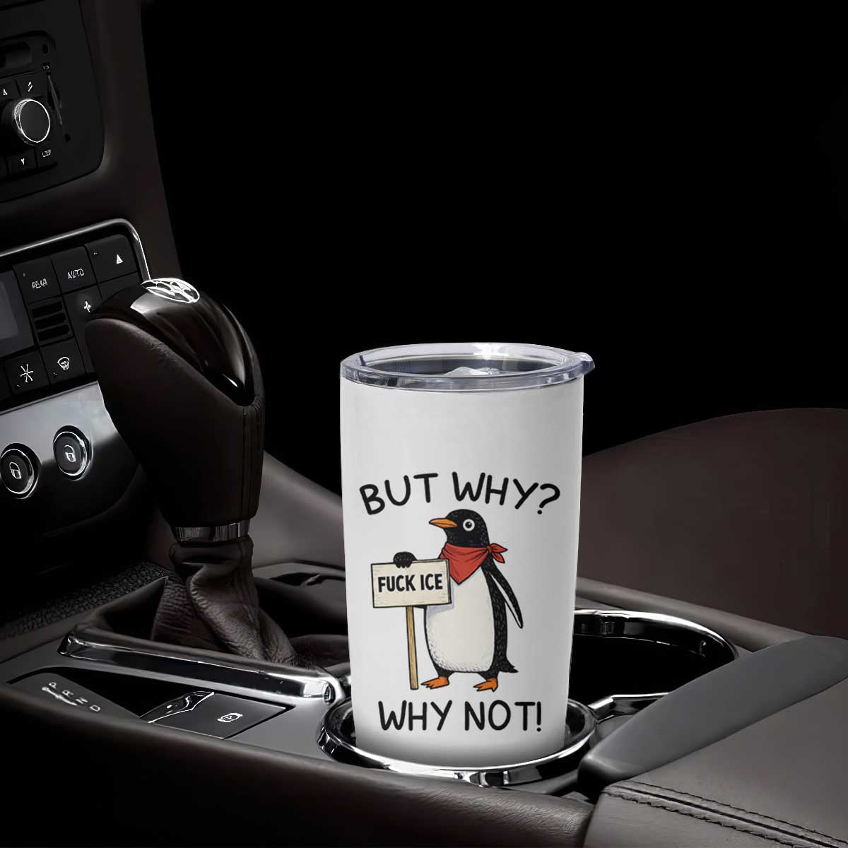Fck ICE Tumbler Cup Nihilist Penguin Anti-Government Meme TS14 Print Your Wear