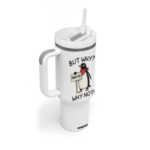 Fck ICE Tumbler With Handle Nihilist Penguin Anti-Government Meme TS14 Print Your Wear