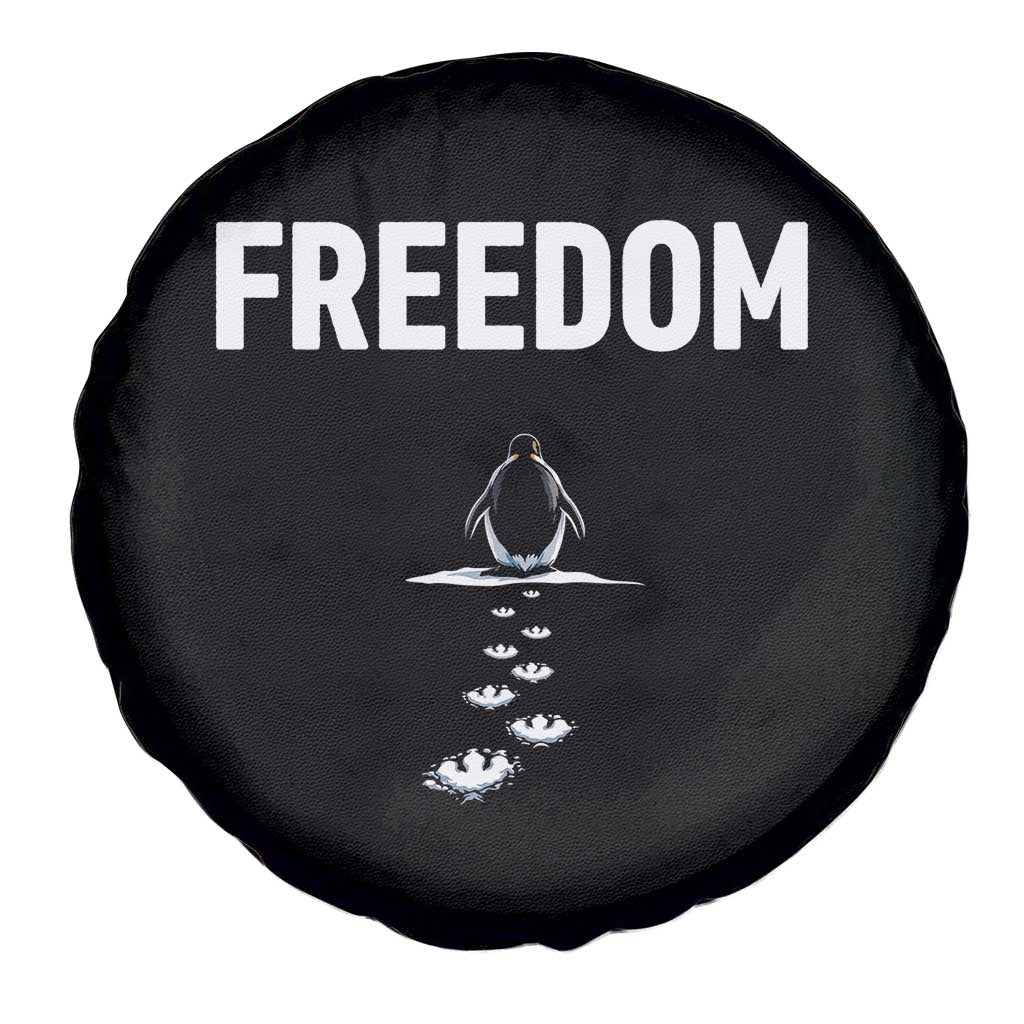 Penguin Freedom Spare Tire Cover Funny Nihilist Penguin Hiking Mountains TS14 Print Your Wear
