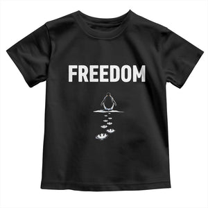 Penguin Freedom Toddler T Shirt Funny Nihilist Penguin Hiking Mountains TS14 Black Print Your Wear