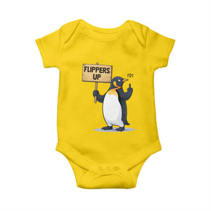 Penguins Resist Baby Onesie Flippers Up Protest TS14 Daisy Print Your Wear
