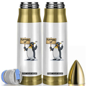 Penguins Resist Bullet Tumbler Flippers Up Protest TS14 White Print Your Wear
