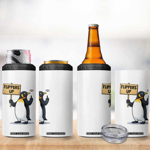 Penguins Resist 4 in 1 Can Cooler Tumbler Flippers Up Protest TS14 Print Your Wear