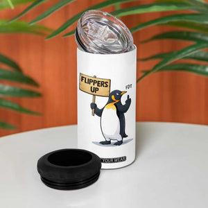 Penguins Resist 4 in 1 Can Cooler Tumbler Flippers Up Protest TS14 Print Your Wear