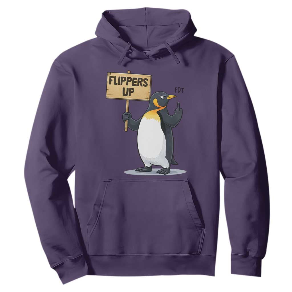 Penguins Resist Hoodie Flippers Up Protest TS14 Purple Print Your Wear