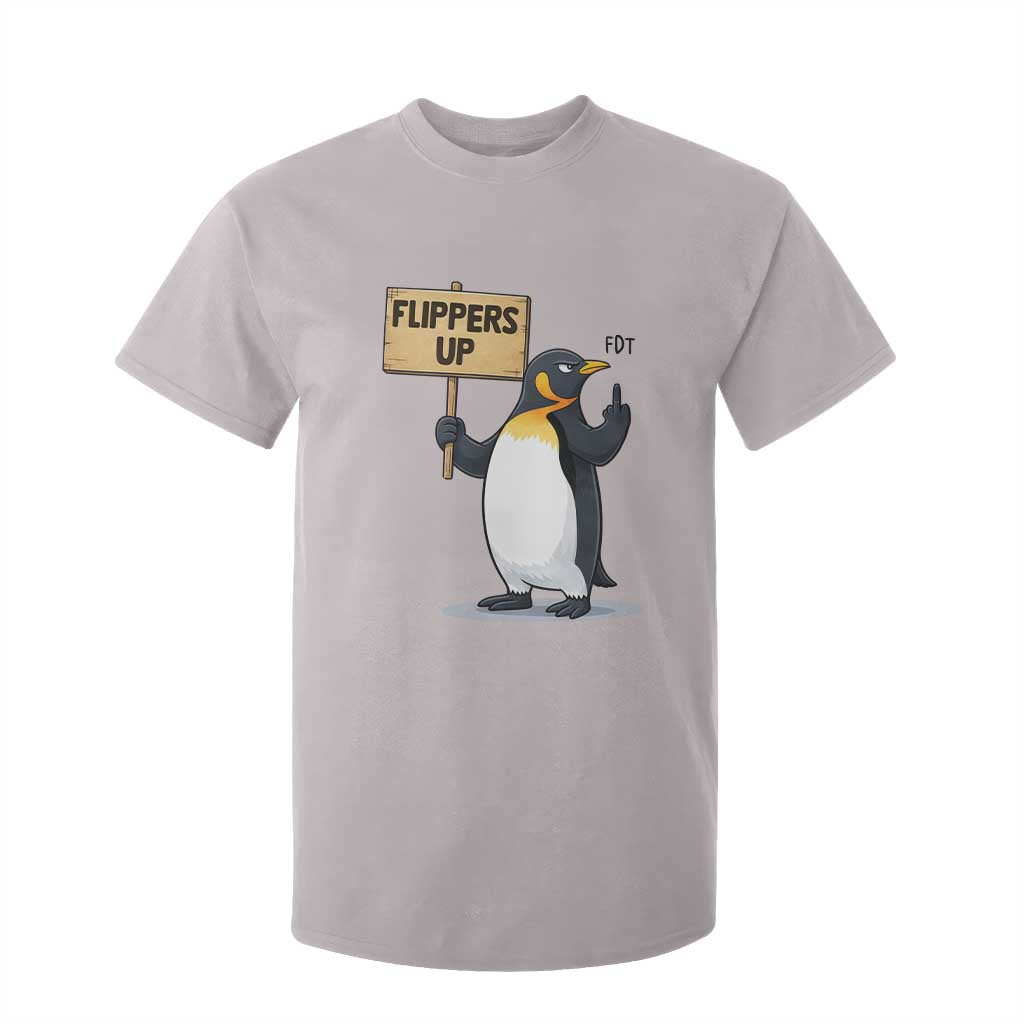 Penguins Resist T Shirt For Kid Flippers Up Protest TS14 Ice Gray Print Your Wear