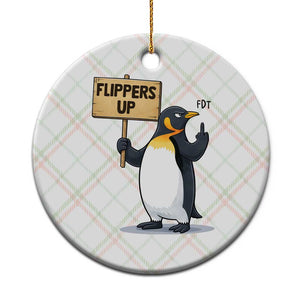 Penguins Resist Ceramic Ornament Flippers Up Protest TS14 1pc Christmas Plaid Print Your Wear