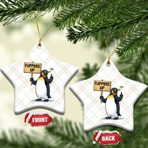 Penguins Resist Ceramic Ornament Flippers Up Protest TS14 Print Your Wear