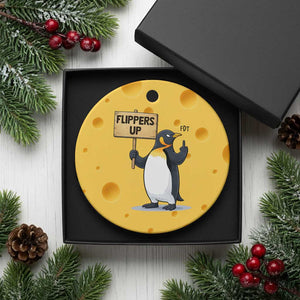 Penguins Resist Ceramic Ornament Flippers Up Protest TS14 1pc Yellow Cheese Print Your Wear