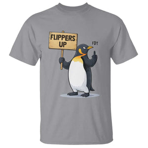 Penguins Resist T Shirt Flippers Up Protest TS14 Sport Gray Print Your Wear