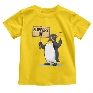 Penguins Resist Toddler T Shirt Flippers Up Protest TS14 Daisy Print Your Wear