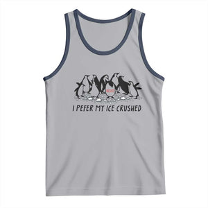 Funny Penguins Resist Protest Tank Top I Pefer My Ice Crushed TS14 Athletic Heather Navy Print Your Wear