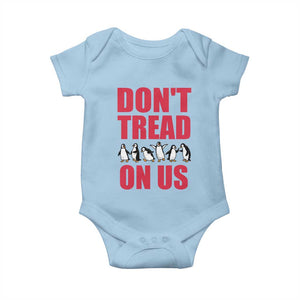 Funny Penguins Resist Protest Baby Onesie Don't Tread On Us TS14 Light Blue Print Your Wear