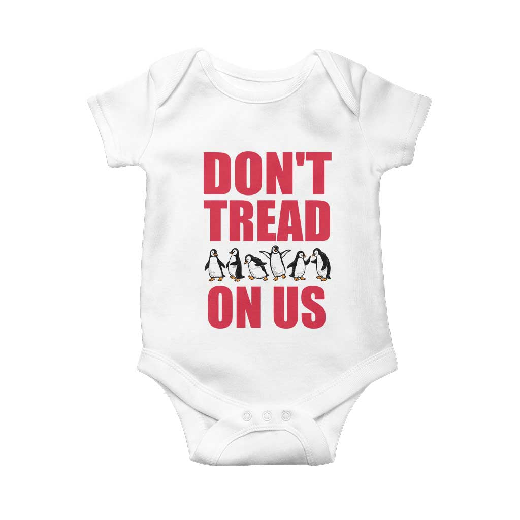 Funny Penguins Resist Protest Baby Onesie Don't Tread On Us TS14 White Print Your Wear