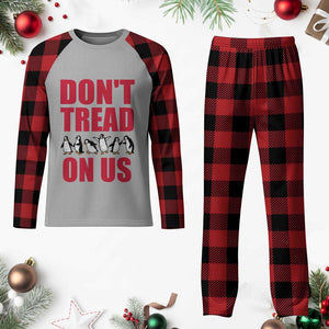 Funny Penguins Resist Protest Plaid Pajama Set Don't Tread On Us TS14 Buffalo Plaid Print Your Wear