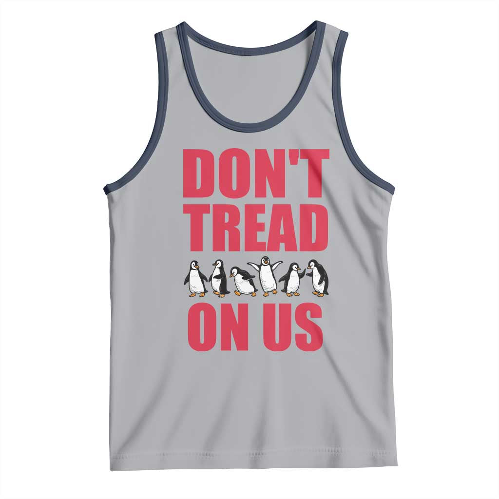 Funny Penguins Resist Protest Tank Top Don't Tread On Us TS14 Athletic Heather Navy Print Your Wear