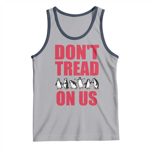 Funny Penguins Resist Protest Tank Top Don't Tread On Us TS14 Athletic Heather Navy Print Your Wear