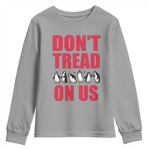 Funny Penguins Resist Protest Youth Sweatshirt Don't Tread On Us TS14 Sport Gray Print Your Wear