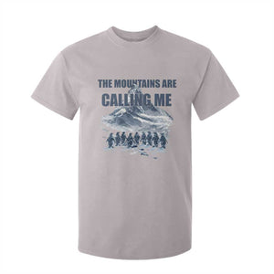 Funny Nihilist Penguin Hiking T Shirt For Kid The Mountains Are Calling Me TS14 Ice Gray Print Your Wear