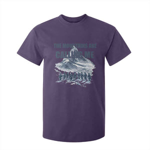 Funny Nihilist Penguin Hiking T Shirt For Kid The Mountains Are Calling Me TS14 Purple Print Your Wear
