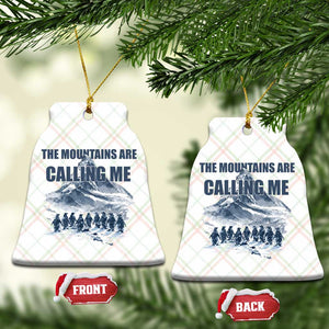 Funny Nihilist Penguin Hiking Ceramic Ornament The Mountains Are Calling Me TS14 Print Your Wear