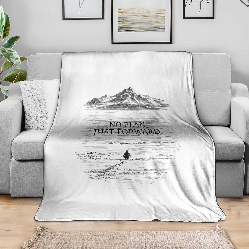 Funny Nihilist Penguin Hiking Throw Blanket No Plan Just Forward TS14 Print Your Wear