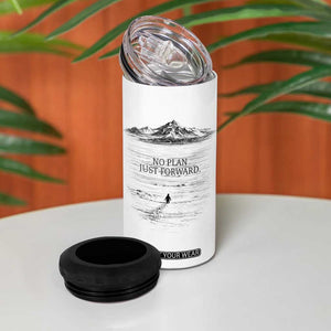 Funny Nihilist Penguin Hiking 4 in 1 Can Cooler Tumbler No Plan Just Forward TS14 Print Your Wear