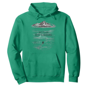 Funny Nihilist Penguin Hiking Hoodie No Plan Just Forward TS14 Irish Green Print Your Wear
