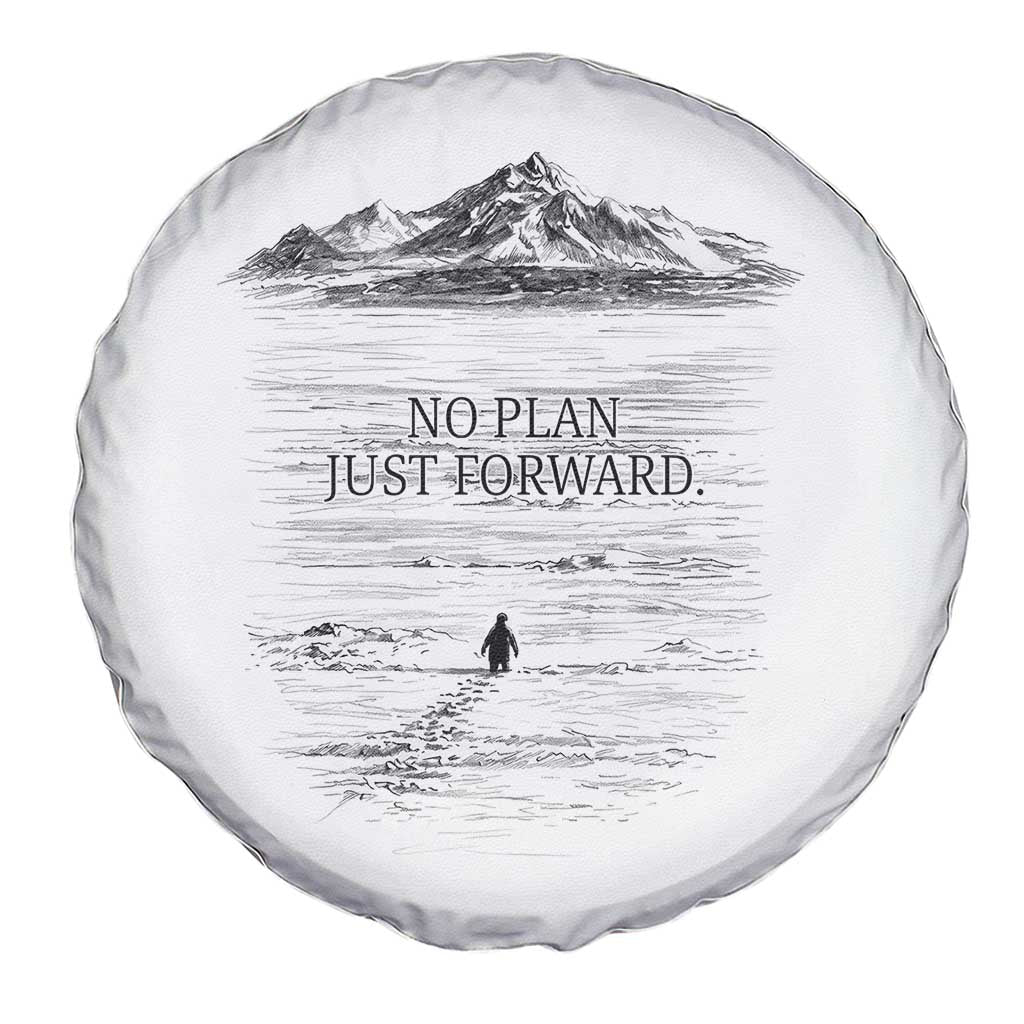 Funny Nihilist Penguin Hiking Spare Tire Cover No Plan Just Forward TS14 Print Your Wear