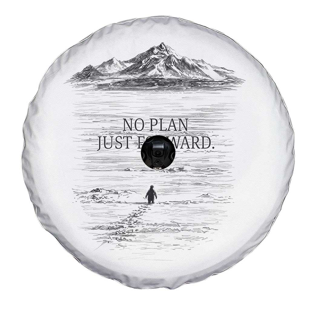 Funny Nihilist Penguin Hiking Spare Tire Cover No Plan Just Forward TS14 Print Your Wear