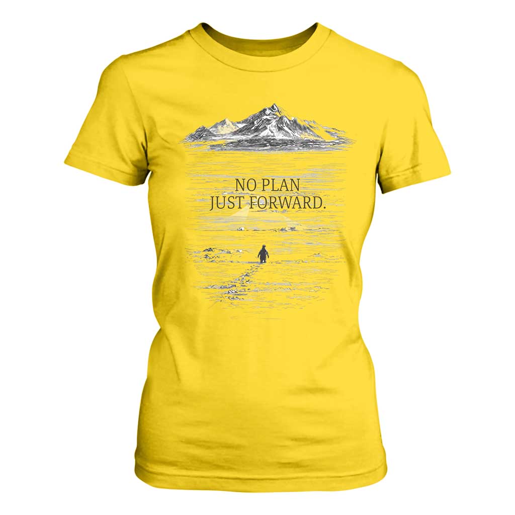 Funny Nihilist Penguin Hiking T Shirt For Women No Plan Just Forward TS14 Daisy Print Your Wear