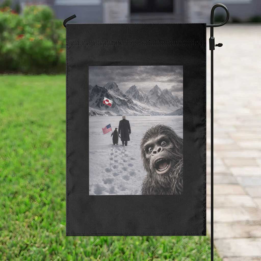 Nihilist Penguin Trump Hiking Mountains Garden Flag Funny Bigfoot Selfie But Why TS14 Print Your Wear