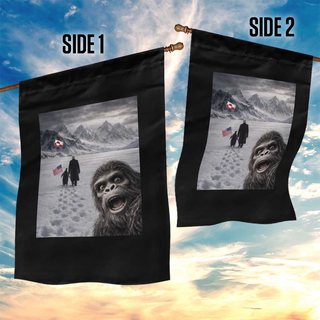 Nihilist Penguin Trump Hiking Mountains Garden Flag Funny Bigfoot Selfie But Why TS14 Print Your Wear